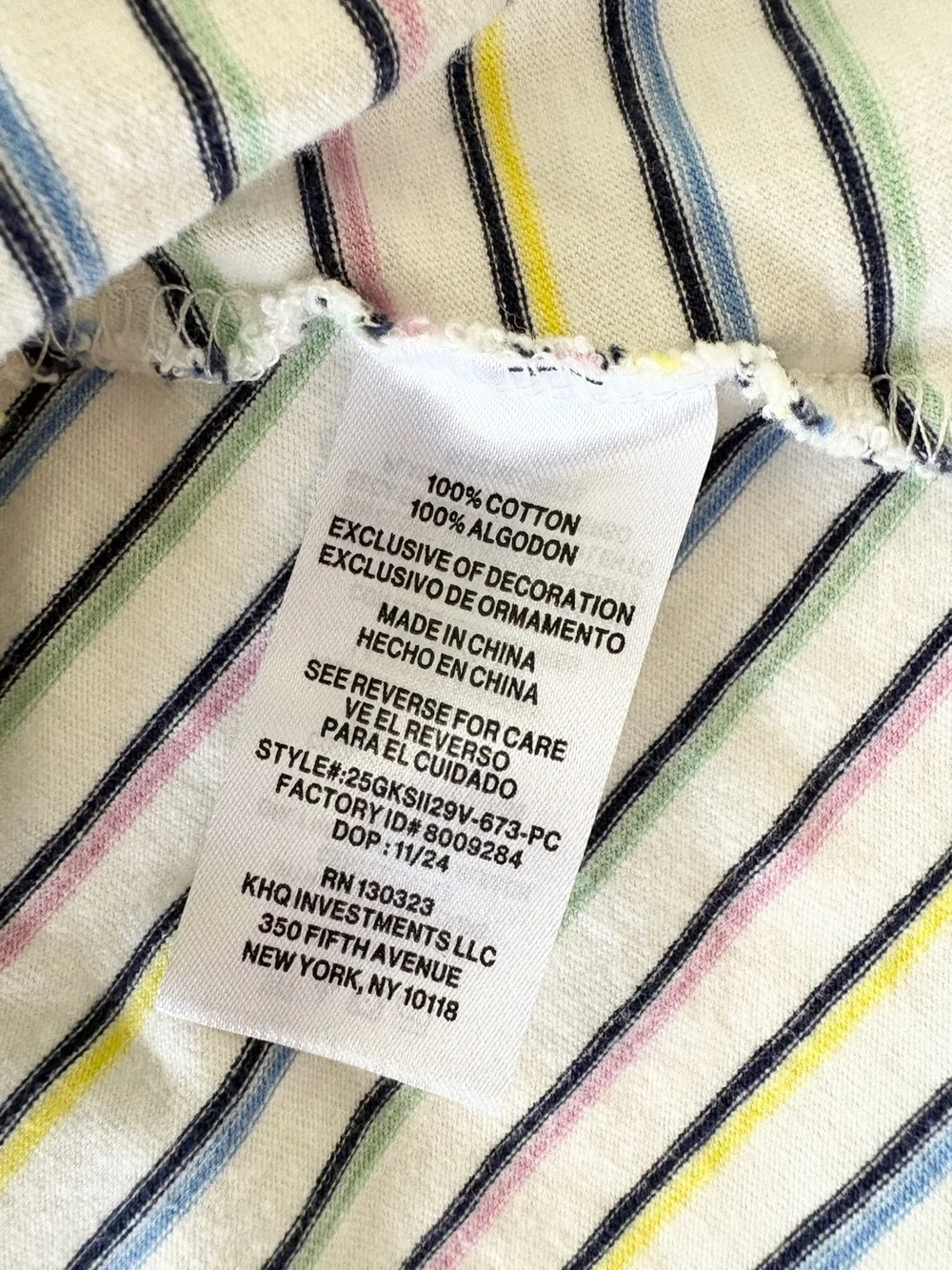 GAP Twirl Dress with Blue, Yellow, Pink, and Green Stripes Toddler Girls Size 3T